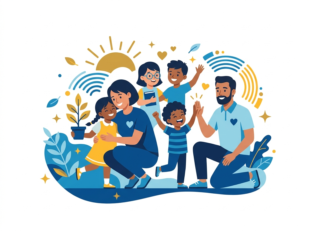 Ilustrasi Relawan dan Anak-anak